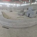 巴中 芝麻白异形坐凳，自然面光面弧形加工