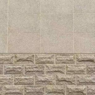 巴中 黄金麻自然面蘑菇石配荔枝面干挂