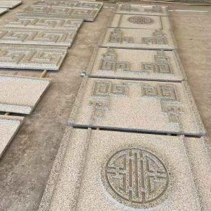 巴中 白麻花岗岩外墙立面雕刻板