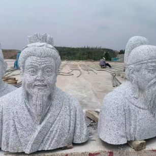 巴中 白麻花岗岩石材人物立体雕刻