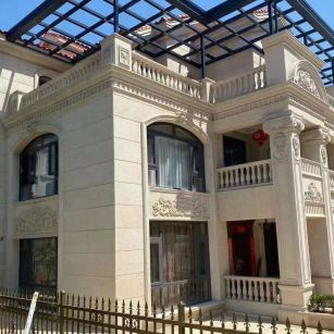 巴中 黄金麻花岗岩荔枝面别墅外墙干挂