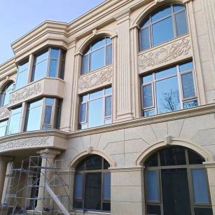 巴中 黄金麻花岗岩别墅外墙干挂