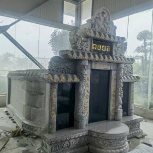 巴中 芝麻白墓碑效果展示图