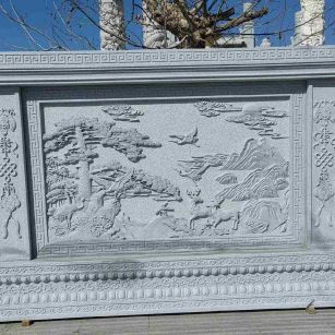 巴中 芝麻白大型照壁，屏风，影壁