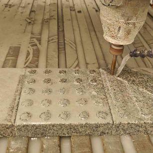 巴中 芝麻白花岗岩石材盲人石、盲道石、盲点石