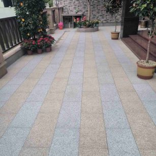 巴中 黄金麻白麻荔枝面庭院铺装展示