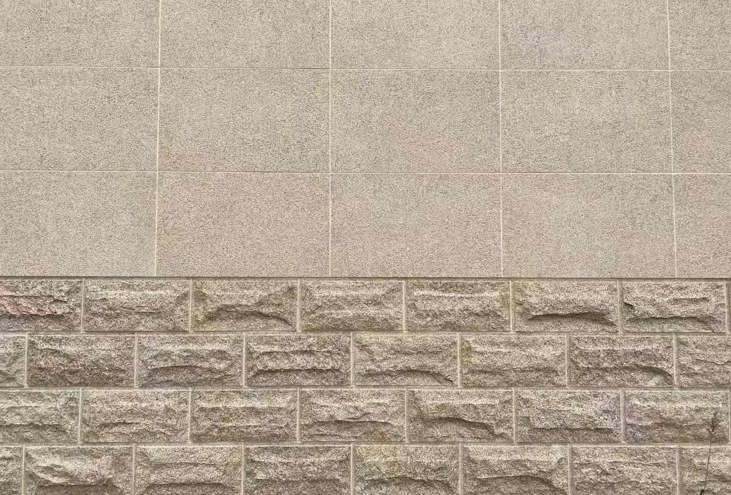 巴中 黄金麻自然面蘑菇石配荔枝面干挂