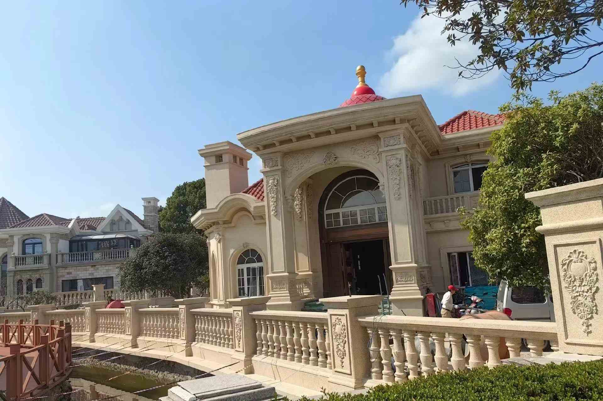 巴中 黄金麻花岗岩欧式别墅