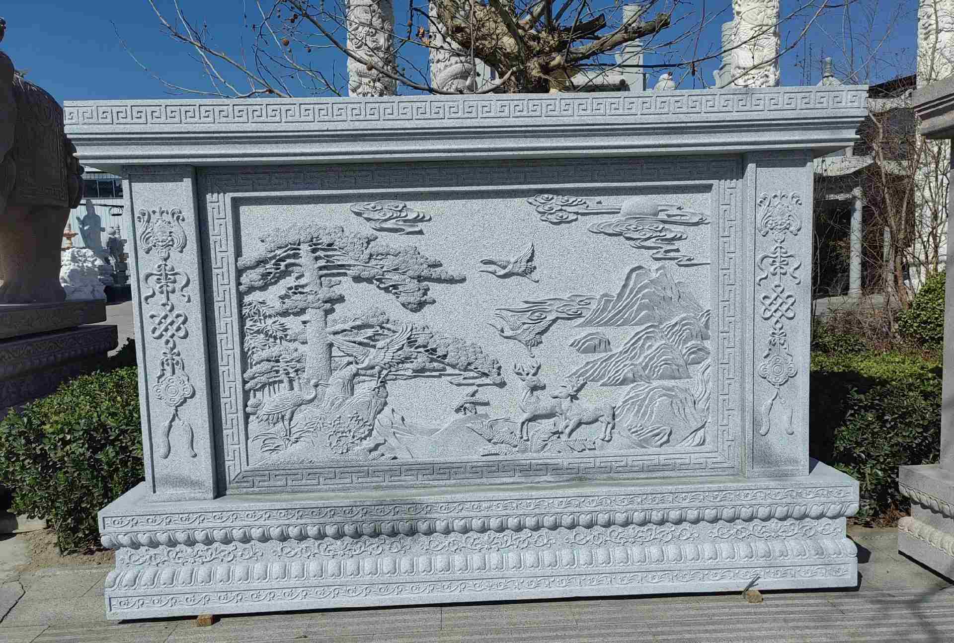 巴中 芝麻白大型照壁，屏风，影壁