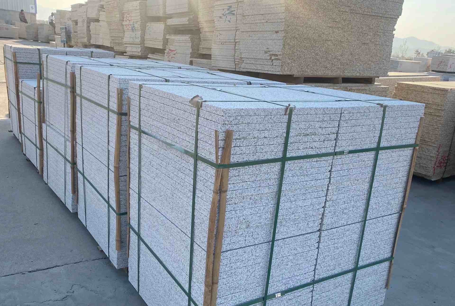 巴中 白麻花岗岩荔枝面地铺石